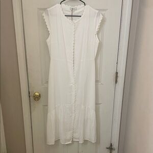 RIHOAS Ivory Scalloped Edge Blouse